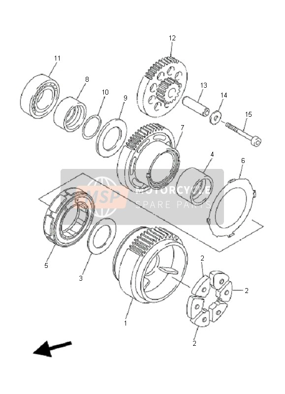 Yamaha FZ1-N FAZER 2006 Starter 2 for a 2006 Yamaha FZ1-N FAZER