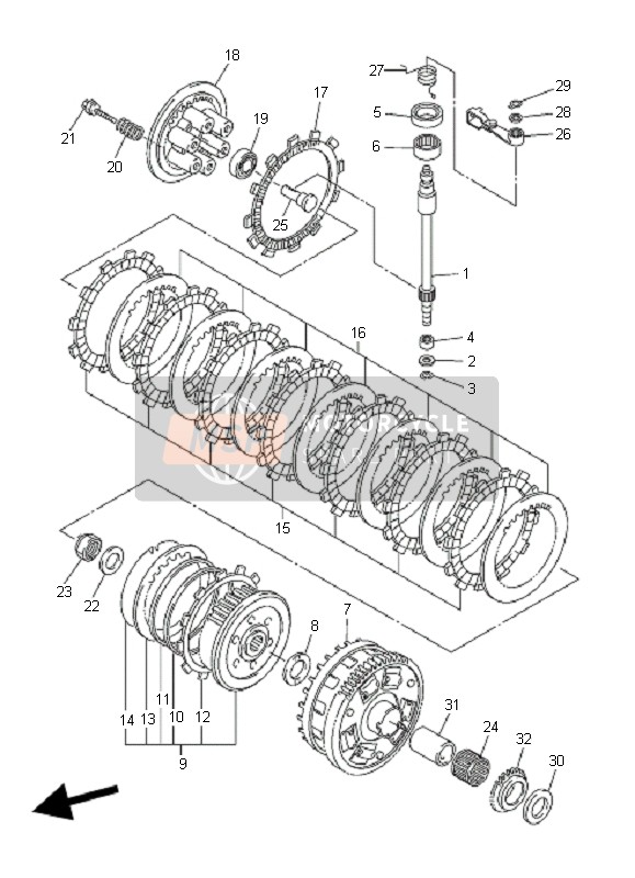 Yamaha FZ1-N FAZER 2006 Embrague para un 2006 Yamaha FZ1-N FAZER