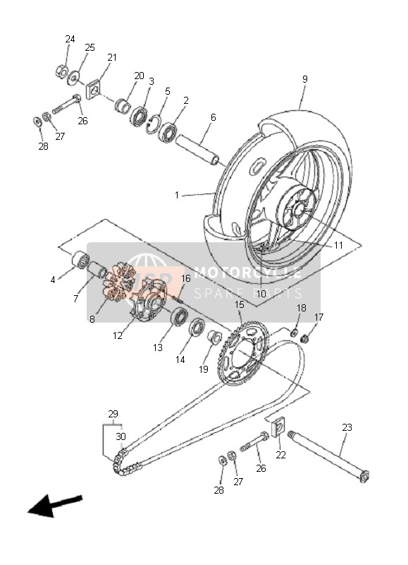 Roue arrière