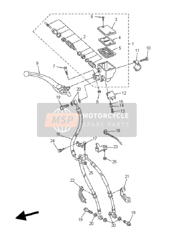 Yamaha FZ1-N FAZER 2006 Front Master Cylinder for a 2006 Yamaha FZ1-N FAZER