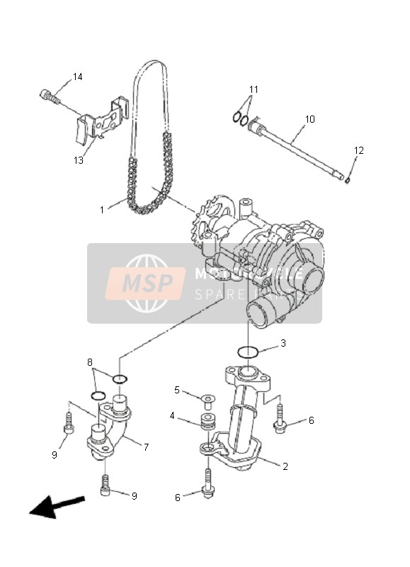 Yamaha FZ1-S FAZER 2006 Bomba de aceite para un 2006 Yamaha FZ1-S FAZER