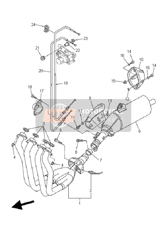 Yamaha FZ1-S FAZER 2006 ABGAS für ein 2006 Yamaha FZ1-S FAZER