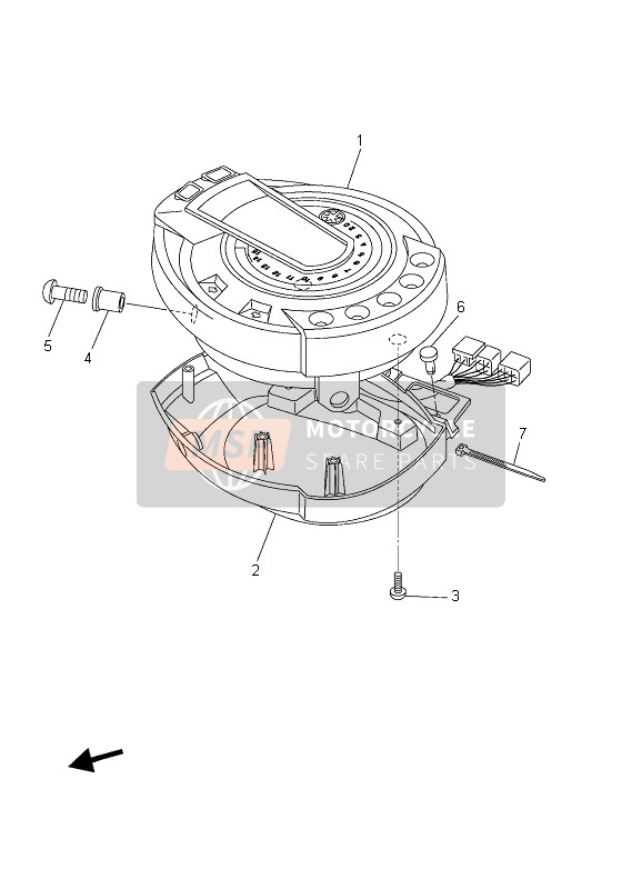 Yamaha FZ6-N FAZER 2006 Meter for a 2006 Yamaha FZ6-N FAZER