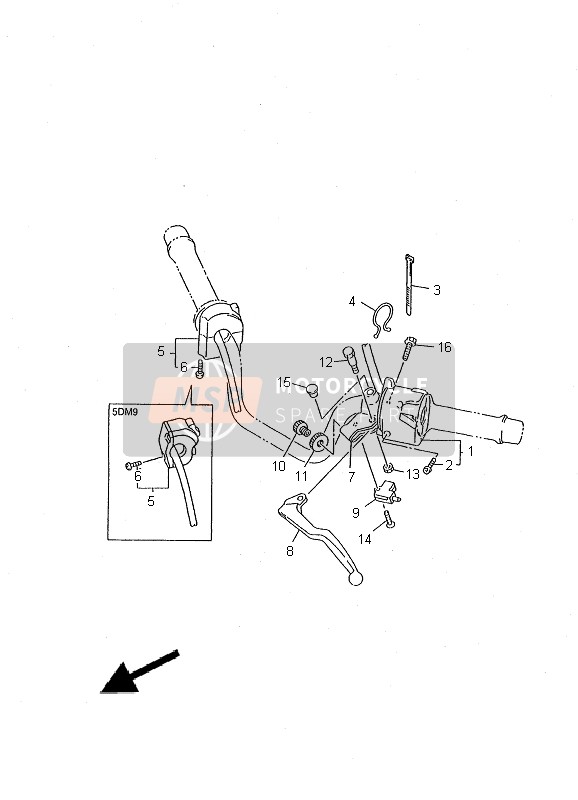 Yamaha FZS600 2000 Handle Switch & Lever for a 2000 Yamaha FZS600