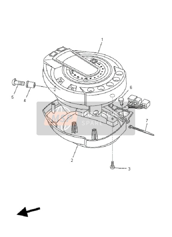 Yamaha FZ6-NS FAZER 2006 Meter for a 2006 Yamaha FZ6-NS FAZER