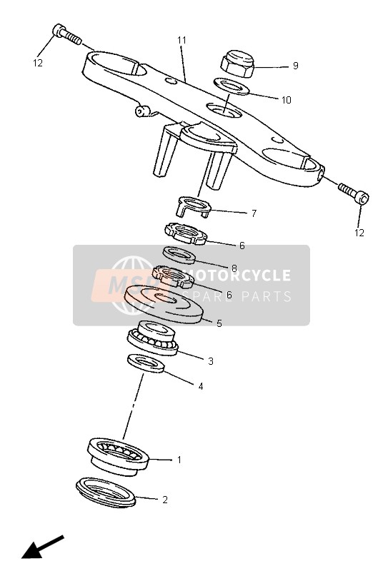 Yamaha YZF1000R THUNDERACE 1996 Steering for a 1996 Yamaha YZF1000R THUNDERACE