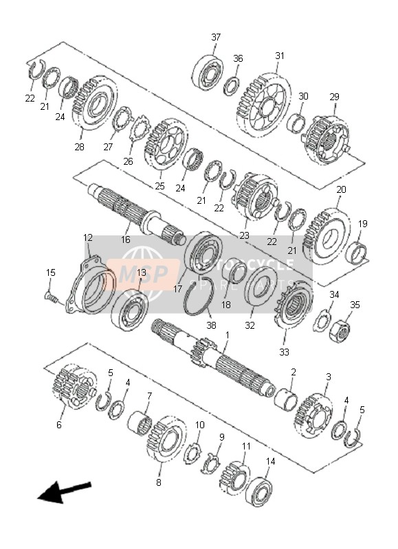 Yamaha FZ6-S 2006 Trasmissione per un 2006 Yamaha FZ6-S