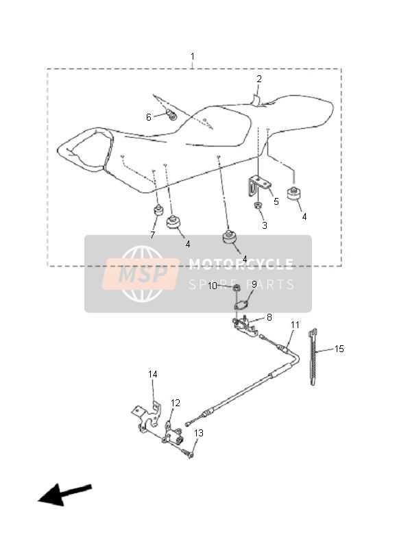 Yamaha FZ6-S 2006 Siège pour un 2006 Yamaha FZ6-S