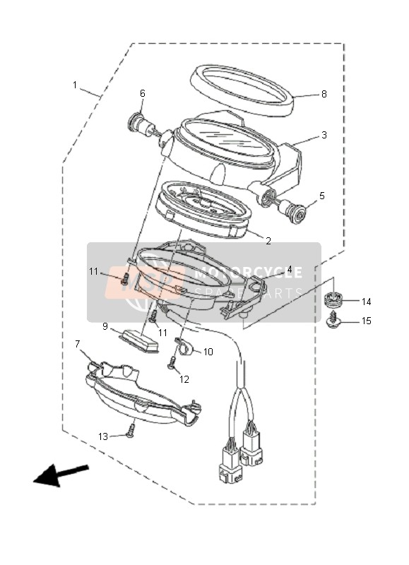 Yamaha MT01-5YU3 2006 MESSGERÄT für ein 2006 Yamaha MT01-5YU3