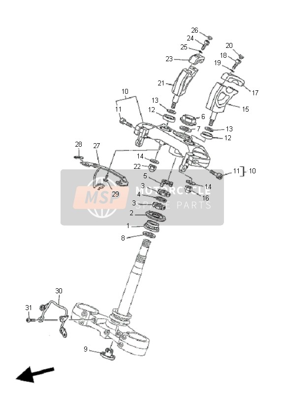 Yamaha MT01-5YU4 2006 Pilotage pour un 2006 Yamaha MT01-5YU4