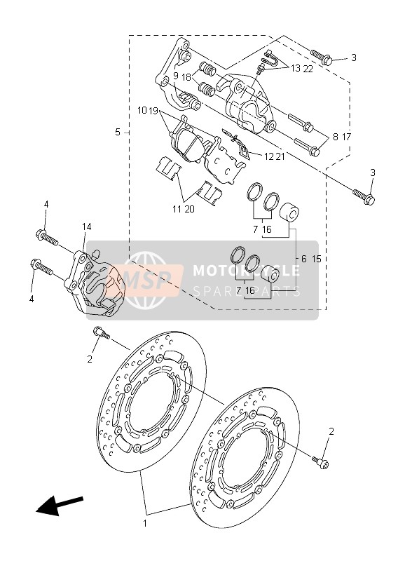 Yamaha MT03 (25KW) 2006 Front Brake for a 2006 Yamaha MT03 (25KW)