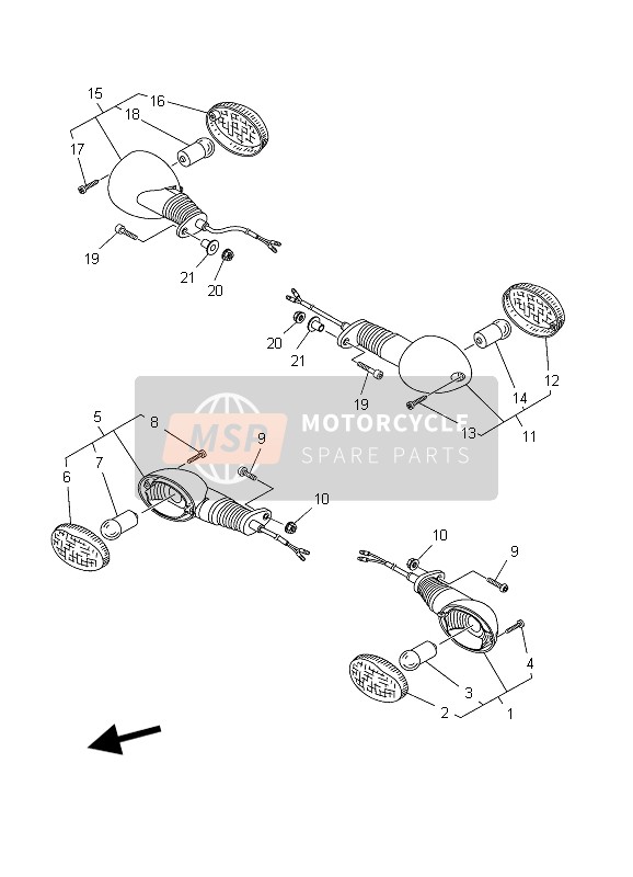 Yamaha MT03 (25KW) 2006 Flasher Light for a 2006 Yamaha MT03 (25KW)