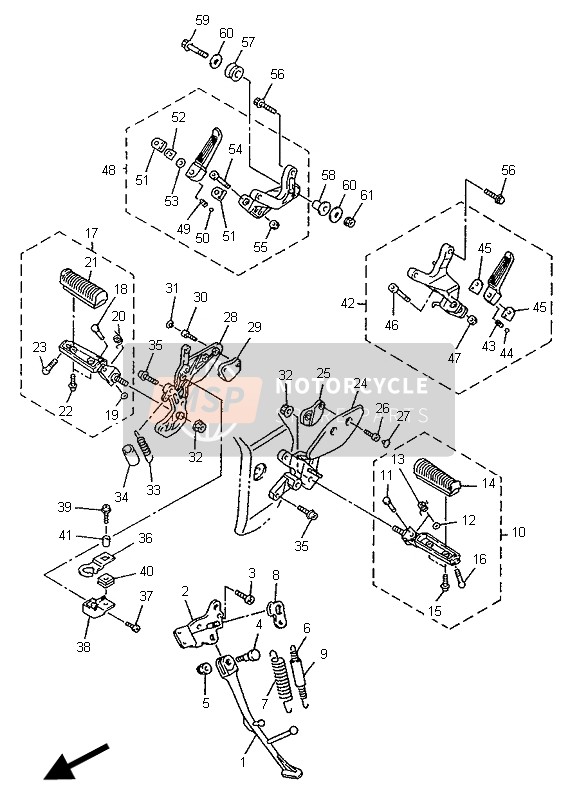 4SV214410000, Houder, Stopschakelaar, Yamaha, 4