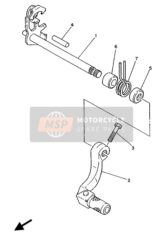 4SS181100000, Pedale De Selecteur, Yamaha, 2