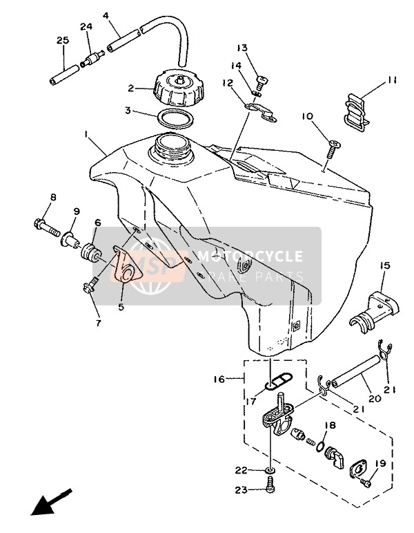 3SP241730000, Band, Tank Fitting 1, Yamaha, 1