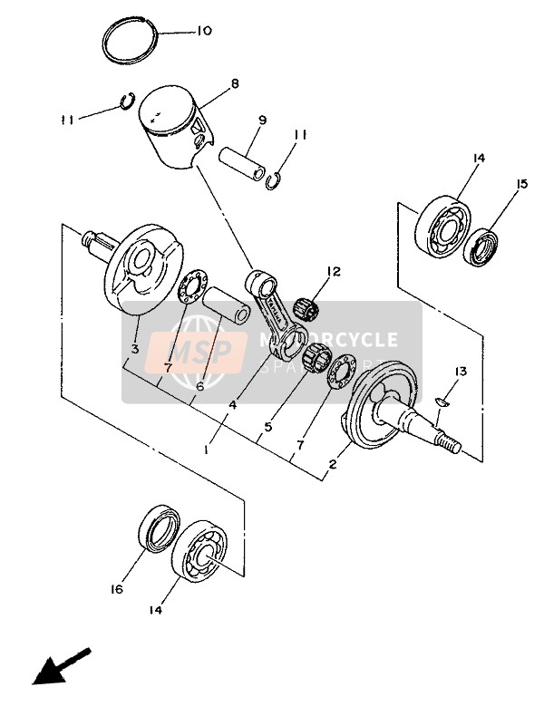 43K116110000, Ring, Piston, Yamaha, 1