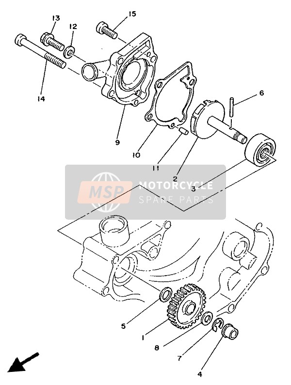 Yamaha YZ80LC 1991 WASSERPUMPE für ein 1991 Yamaha YZ80LC