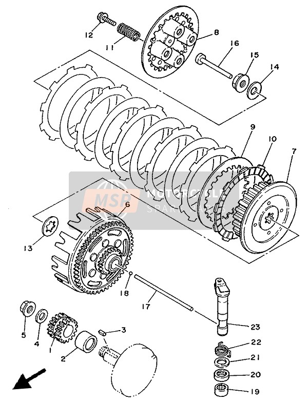 902820500100, Key, Straight, Yamaha, 1