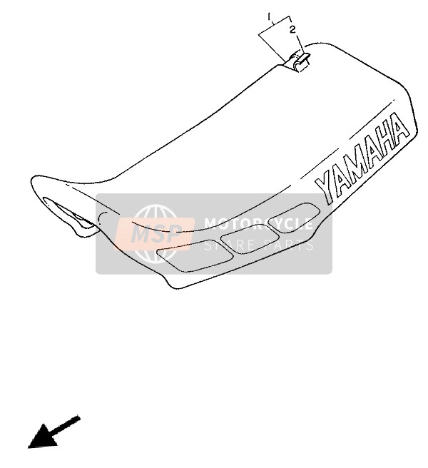 Yamaha YZ80LC 1991 Asiento para un 1991 Yamaha YZ80LC