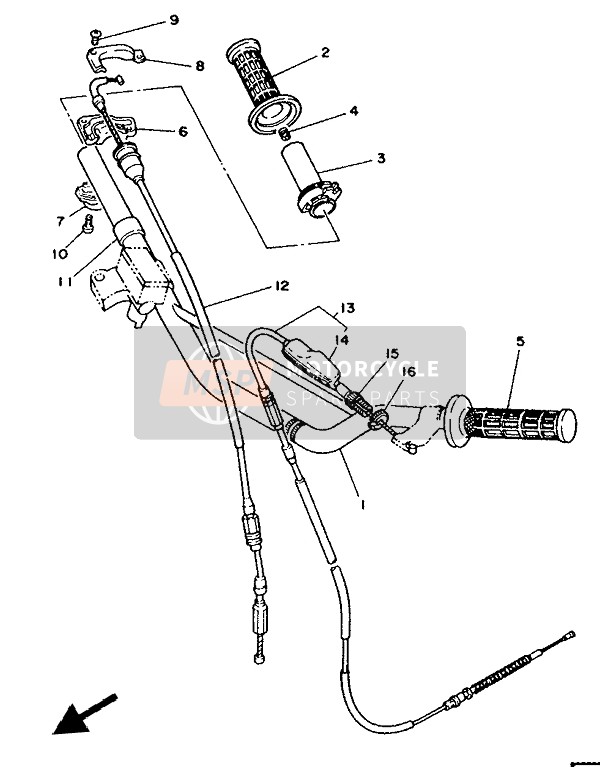 1LX262420100, Griff (R), Yamaha, 1