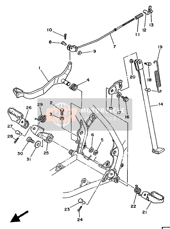 902491200800, Pin, Yamaha, 3