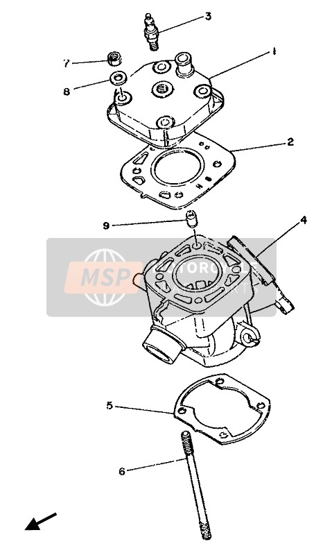 Yamaha YZ80LC 1992 Cylinder for a 1992 Yamaha YZ80LC