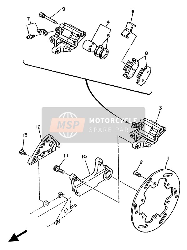 3FV259240000, Kit Spinotto Pastigl.  TZR125R, Yamaha, 2