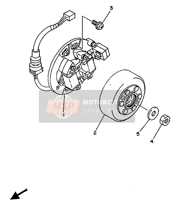 Yamaha YZ125LC 1992 Generator voor een 1992 Yamaha YZ125LC