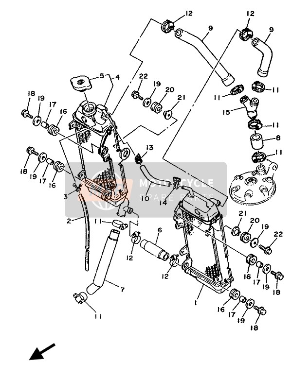 9045022M1400, Slang Klem Assy(64X), Yamaha, 4