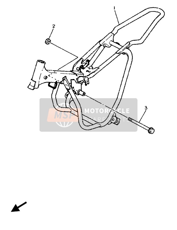 Yamaha PW50 1993 Frame voor een 1993 Yamaha PW50