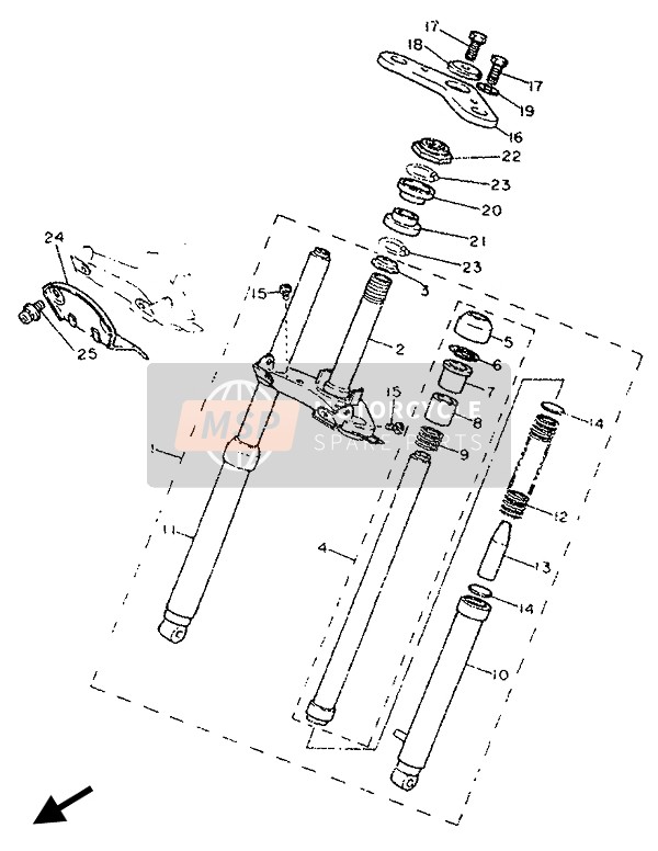 4X4231060035, Outer Tube Comp., Yamaha, 2