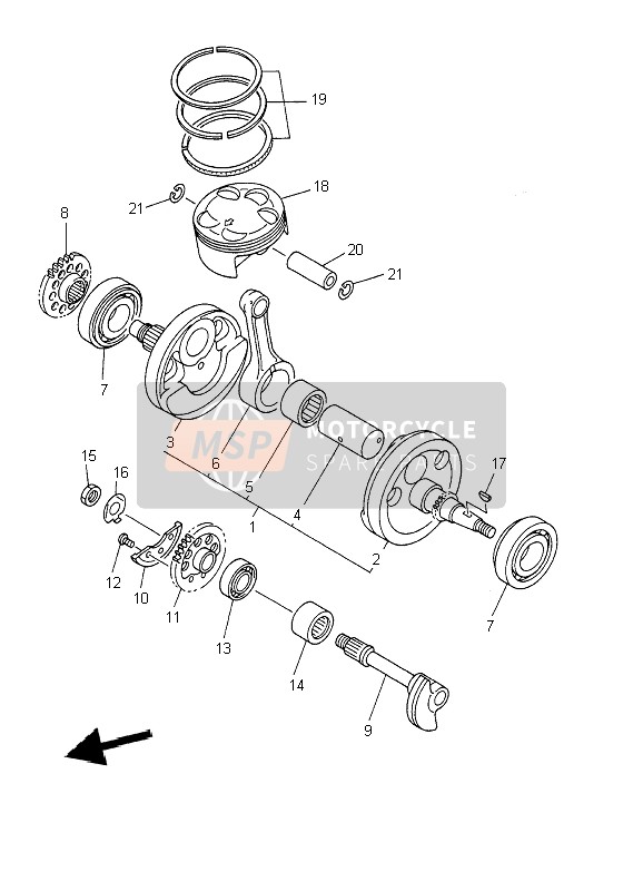 5BE116030000, Piston Ring Set (Std), Yamaha, 0