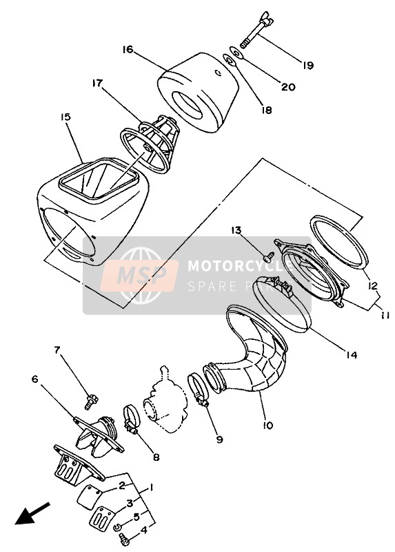 4ES144510100, Element, Air Cleaner, Yamaha, 0