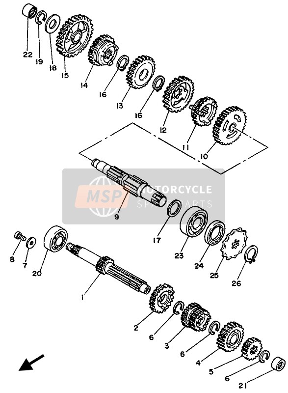 B4B172310000, Gear, 3RD Wheel, Yamaha, 0