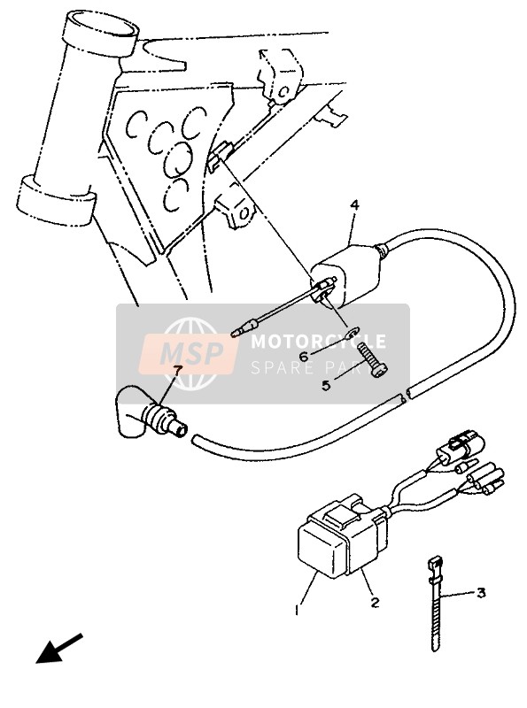 Yamaha YZ80LC 1993 Electrical 1 for a 1993 Yamaha YZ80LC