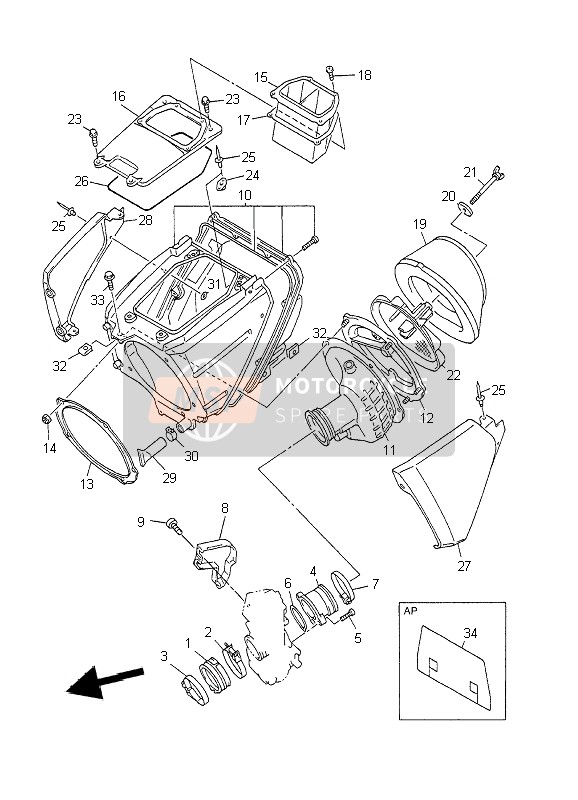 904505701000, Schlauchschelle, Yamaha, 2