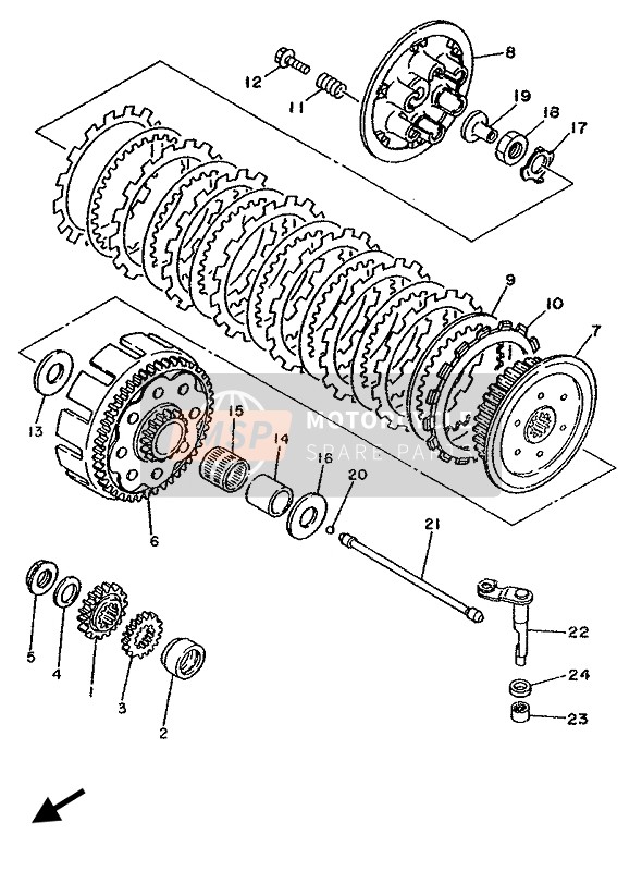 5NX163710000, Boss, Clutch, Yamaha, 0