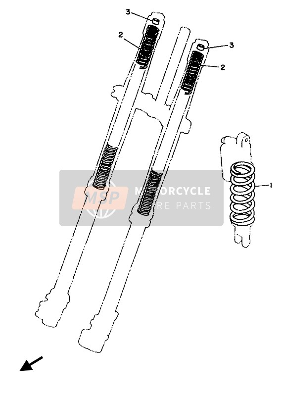 Yamaha YZ250LC 1993 Alterno (Chasis) para un 1993 Yamaha YZ250LC