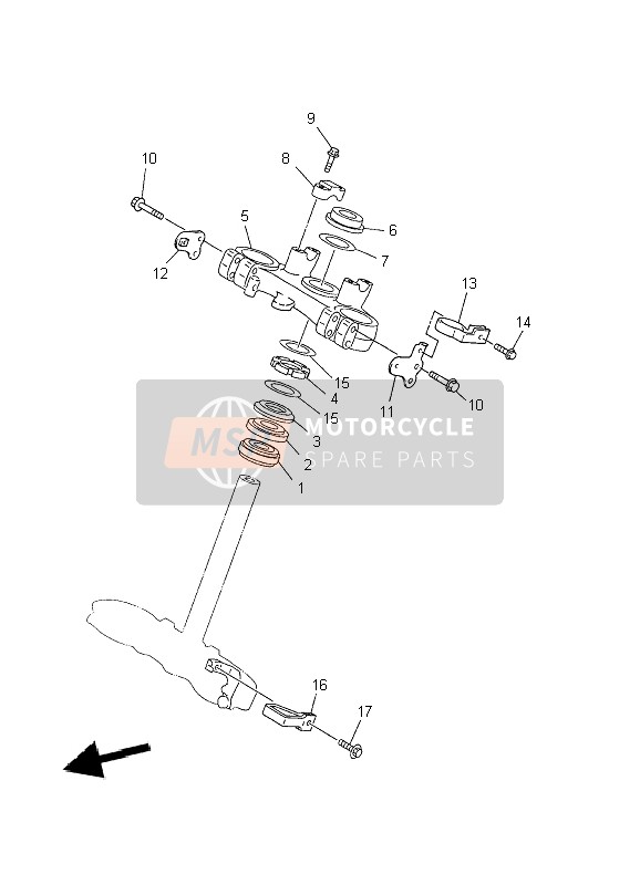 Yamaha WR426+400F 2002 Steering for a 2002 Yamaha WR426+400F