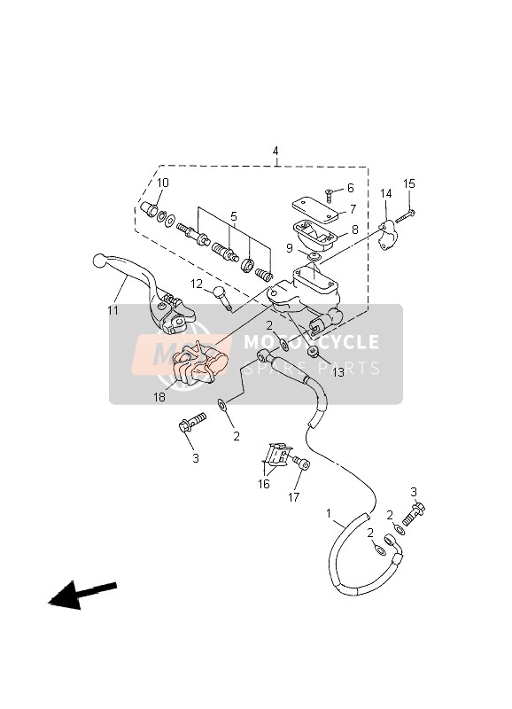 913120601400, Boulon,  Tete Hexagon, Yamaha, 3