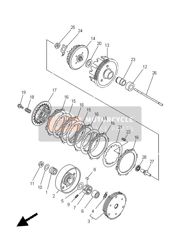 2P2E61501000, Primary Driven Gear Comp., Yamaha, 0