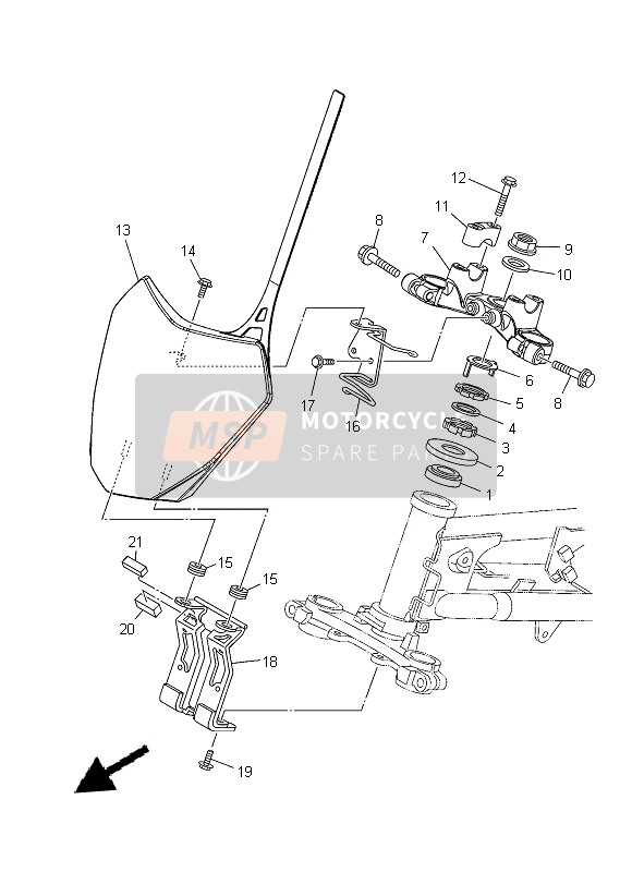 Yamaha TT-R110E 2015 Steering for a 2015 Yamaha TT-R110E