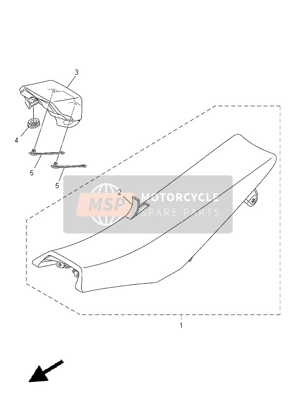 1SL247100100, Single Seat Assy, Yamaha, 0