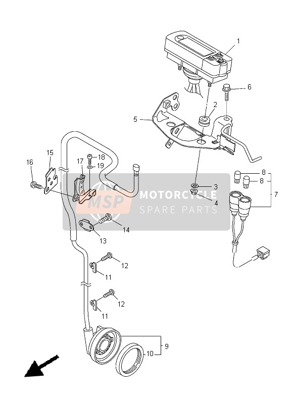 Yamaha WR250F 2015 Meter for a 2015 Yamaha WR250F