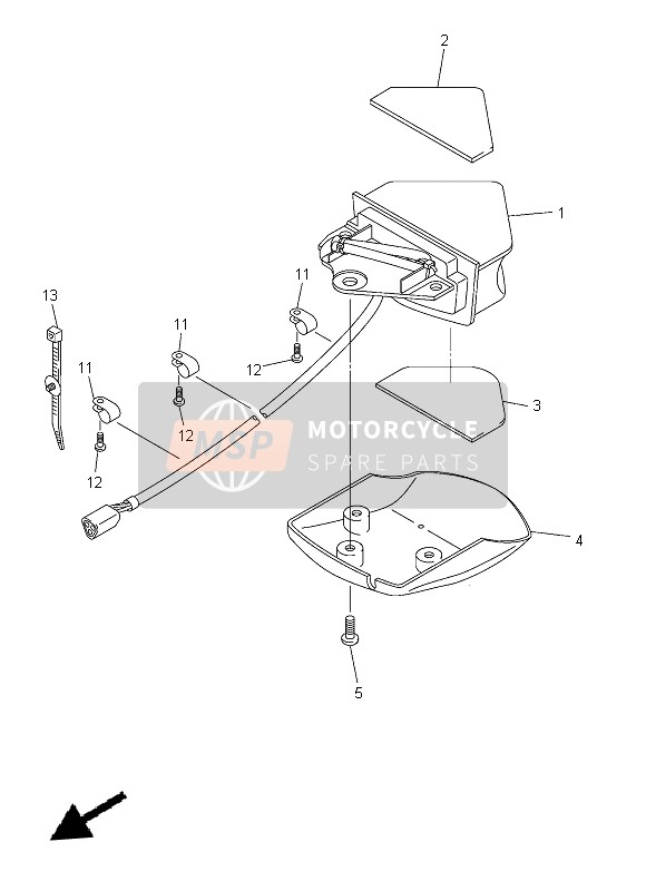 5UM84736E000, Damper, Tail 1, Yamaha, 0