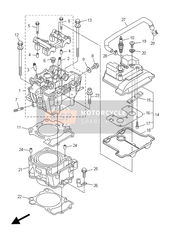 3D7111810000, Gasket, Cylinder Head 1, Yamaha, 1