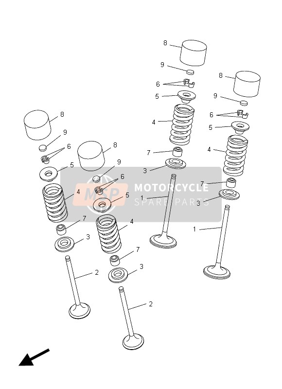 3D7121130000, Ressort De Soupape,, Yamaha, 0