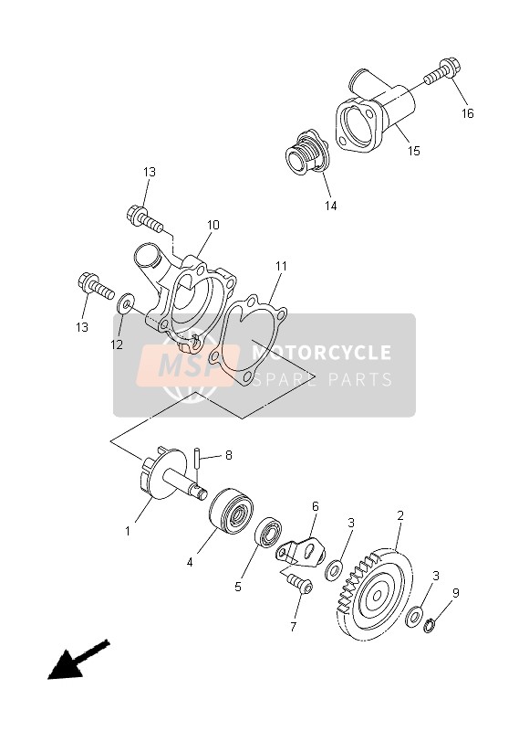 931031001100, Oliekeerring, Yamaha, 4