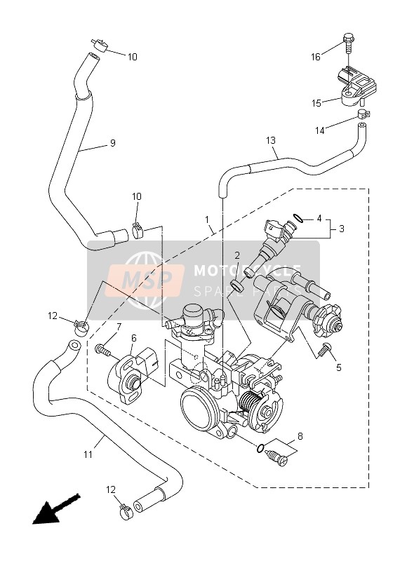 Yamaha WR250R 2015 Intake 2 for a 2015 Yamaha WR250R