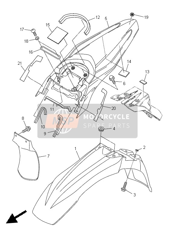 3D7216491000, Amortisseur, Yamaha, 0